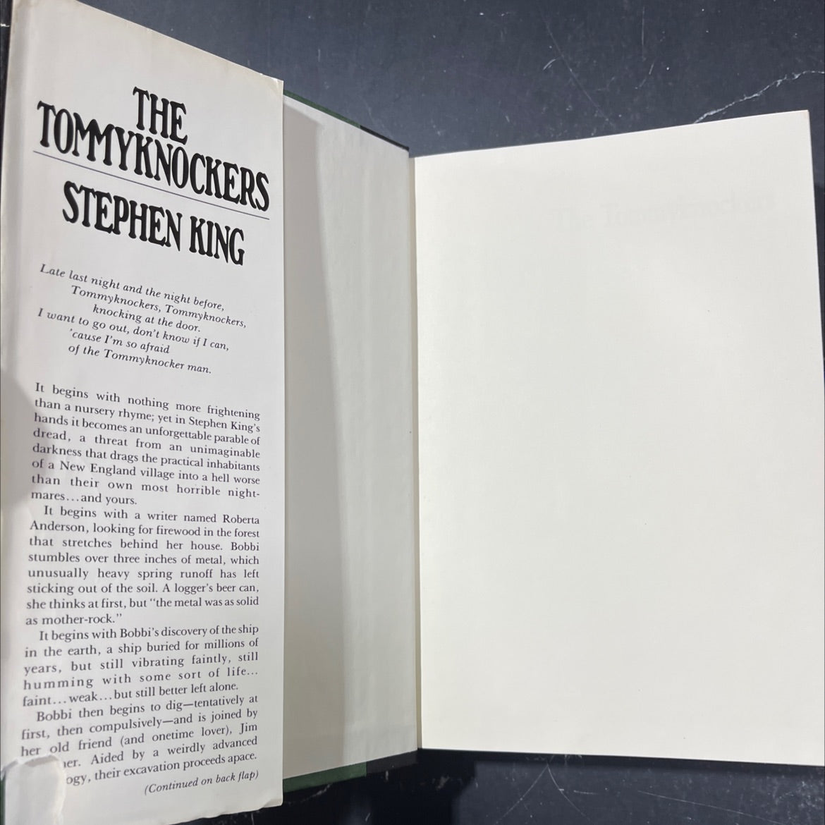 the tommyknockers book, by Stephen King, 1987 Hardcover image 4