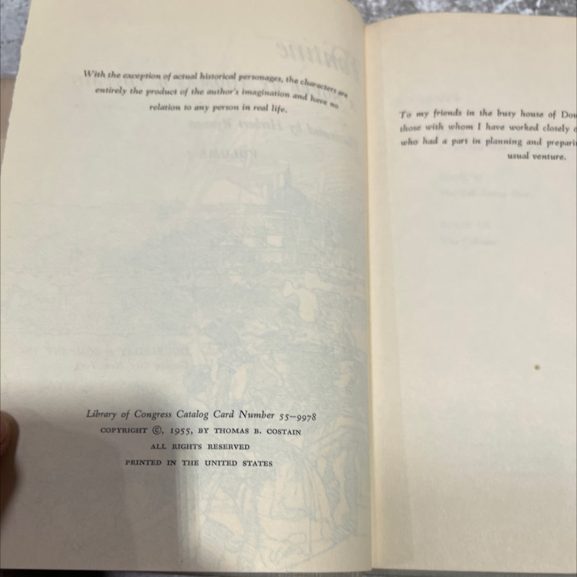 the tontine book, by thomas b. costain, 1955 Hardcover image 3