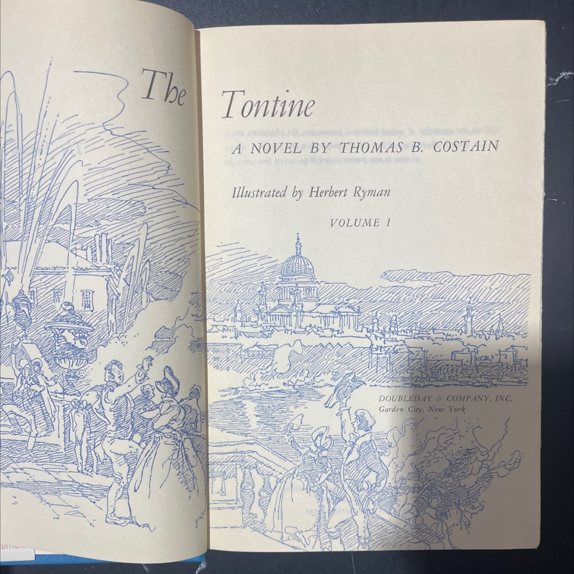 the tontine book, by thomas b. costain, 1955 Hardcover image 2