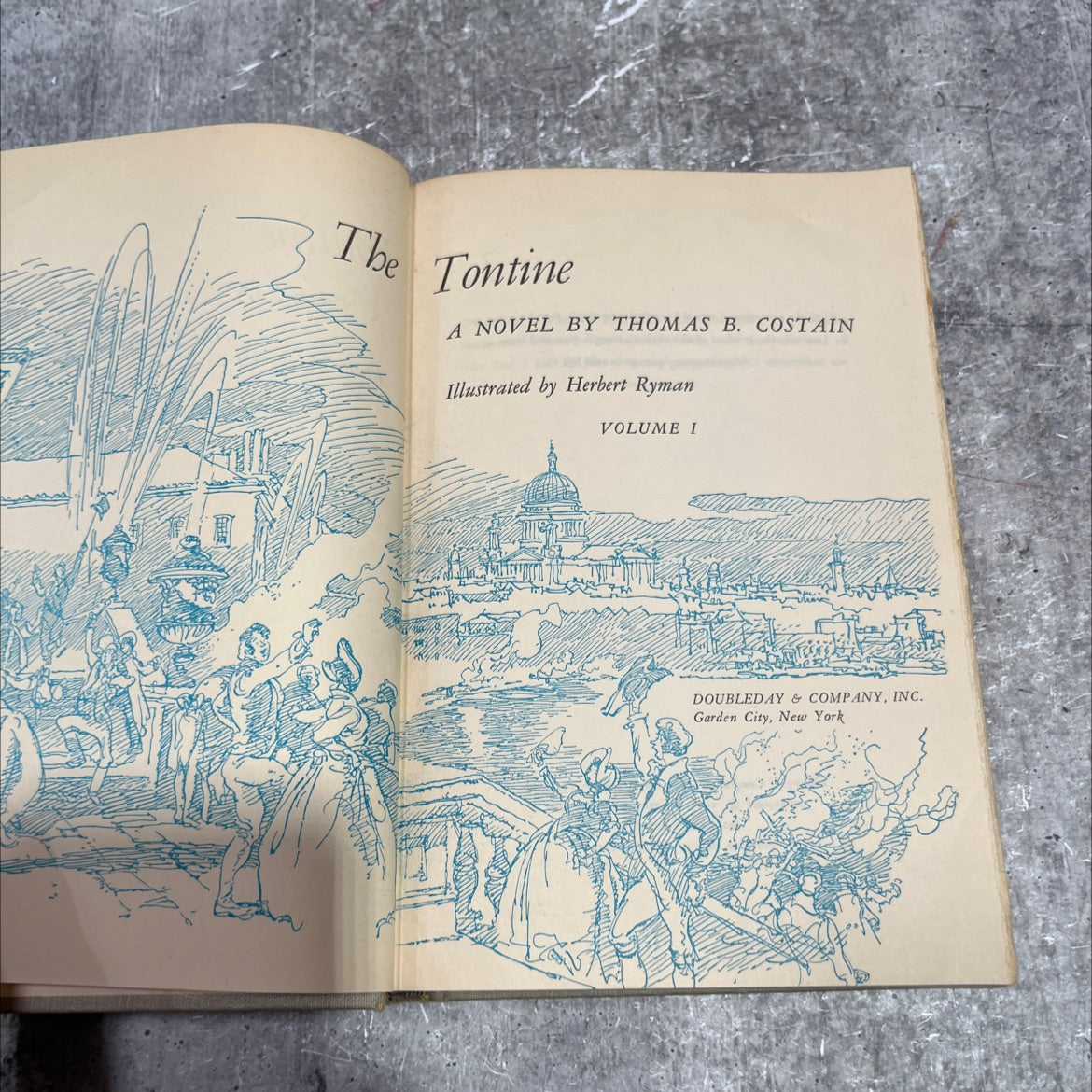 the tontine book, by thomas b. costain, 1955 Hardcover image 2