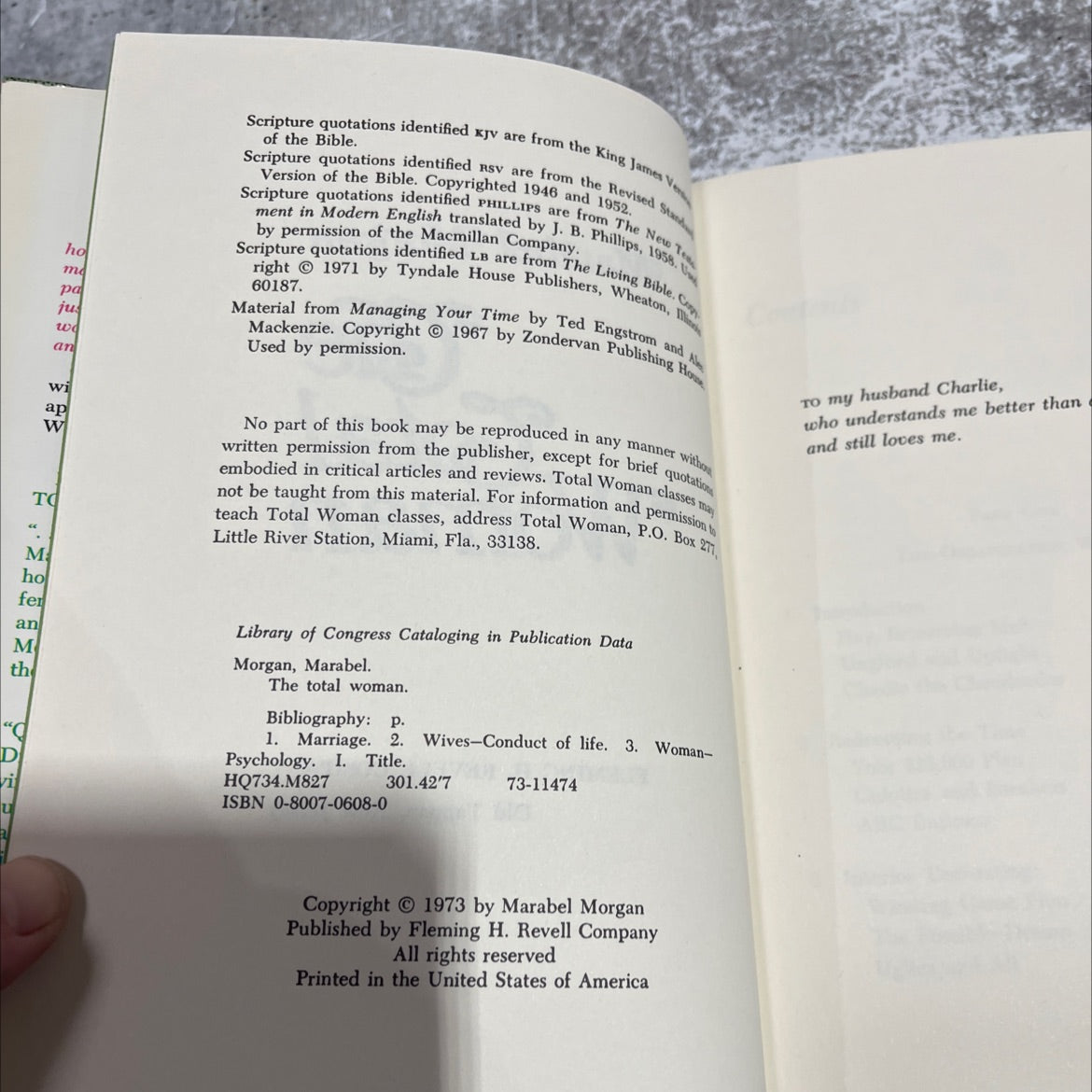 the total woman book, by Marabel Morgan, 1973 Hardcover image 3