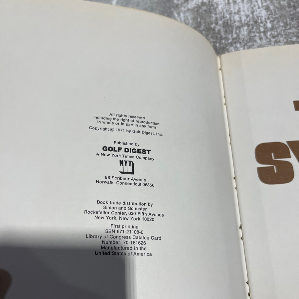 the touch system for better golf book, by bob toski with dick aultman, 1971 Hardcover image 3