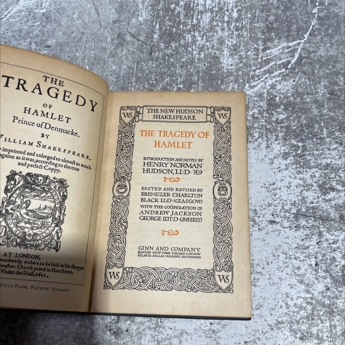 the tragedy of hamlet prince of denmarke book, by william shakespeare, 1909 Hardcover image 2