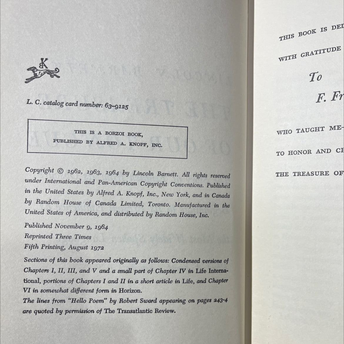 the treasure of our tongue book, by lincoln barnett, 1972 Hardcover image 3