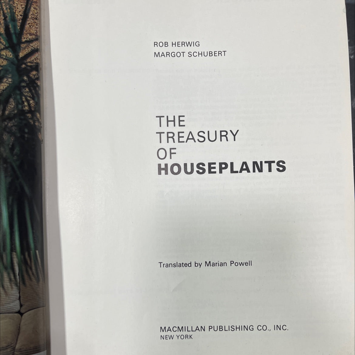 the treasury of houseplants book, by rob herwig, margot schubert, 1976 Hardcover image 2