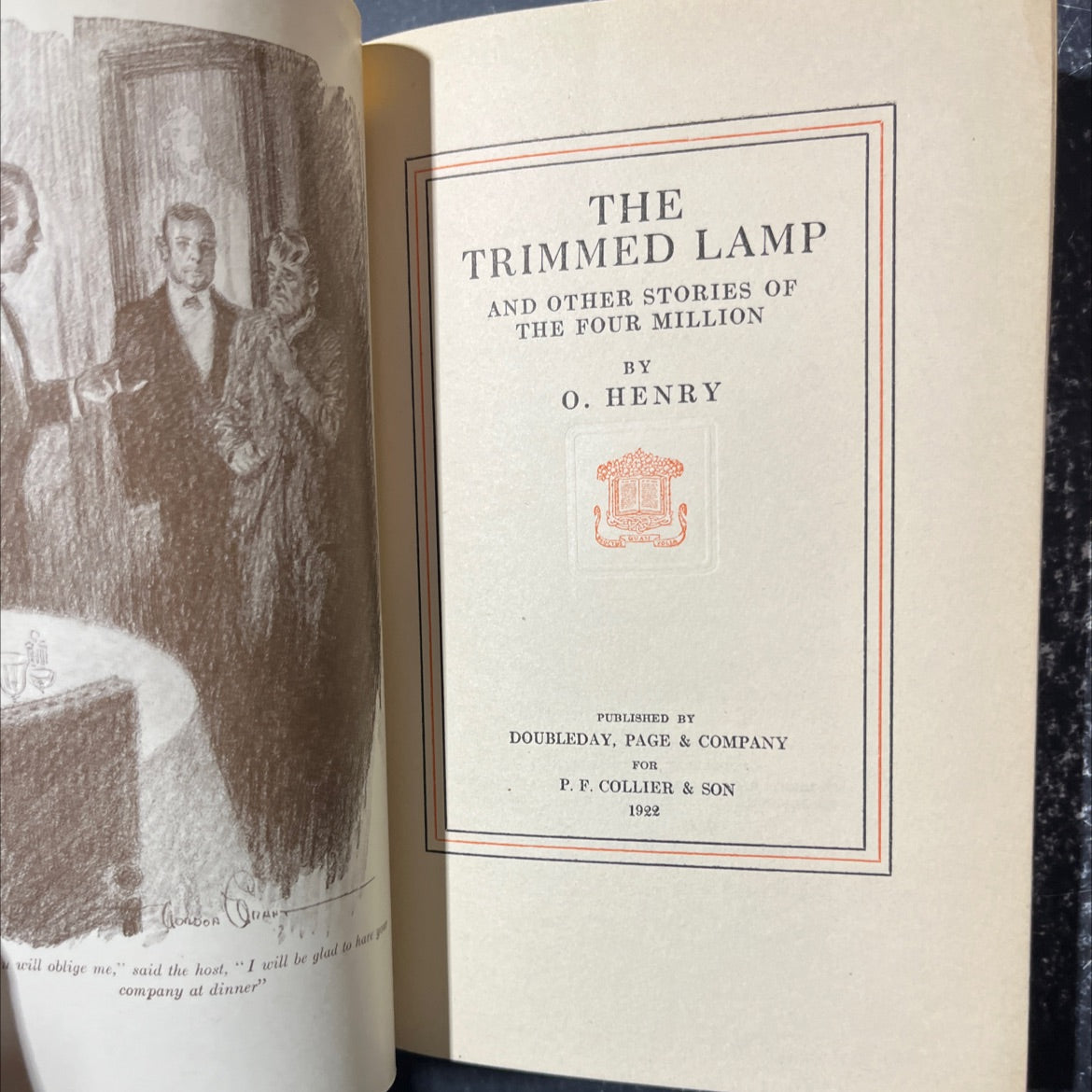 the trimmed lamp and other stories of the four million book, by o. henry, 1922 Hardcover image 2
