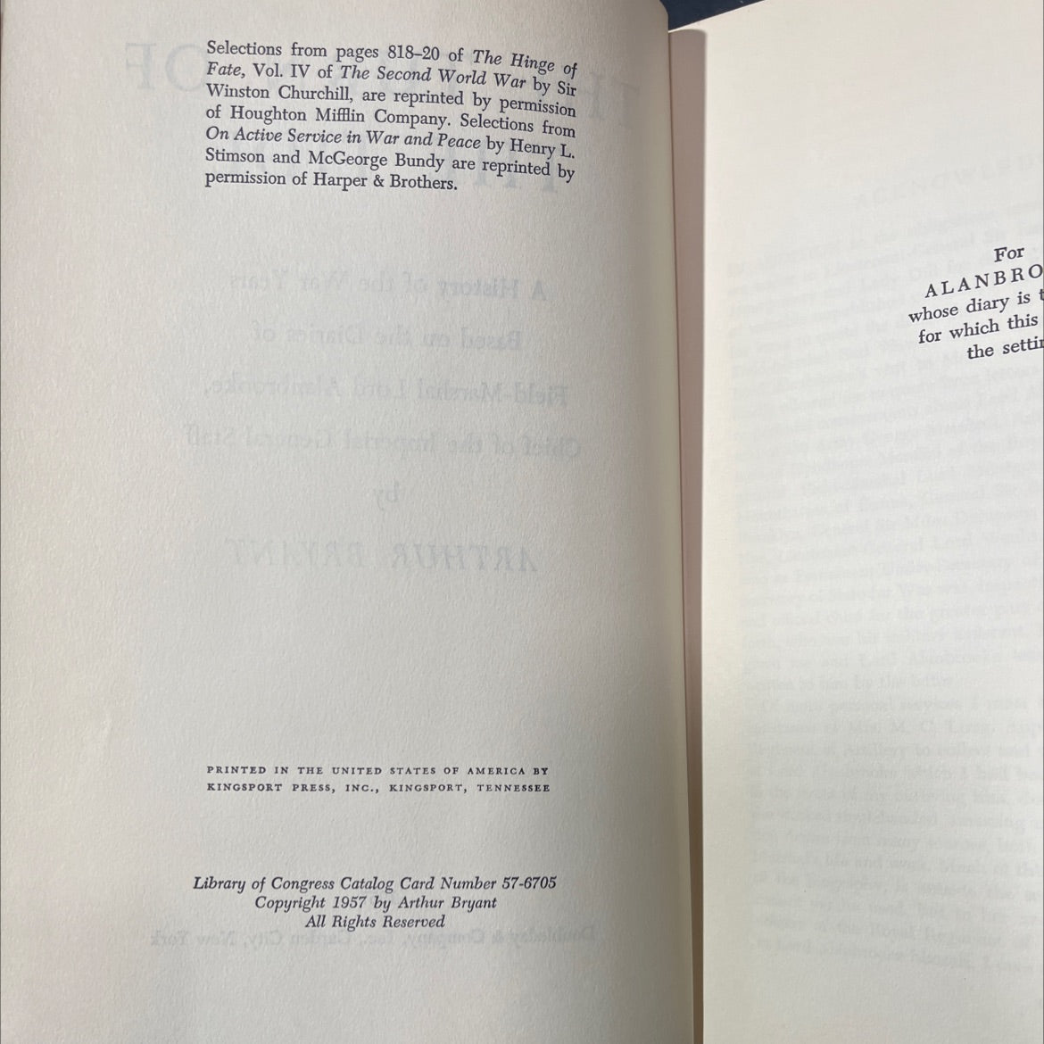 the turn of the tide a history of the war years based on the diaries of field-marshal lord alanbrooke, chief of the image 3