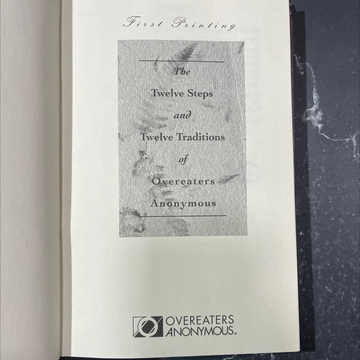 the twelve steps and twelve traditions of overeaters anonymous book, by overeaters anonymous, 1993 Hardcover image 2