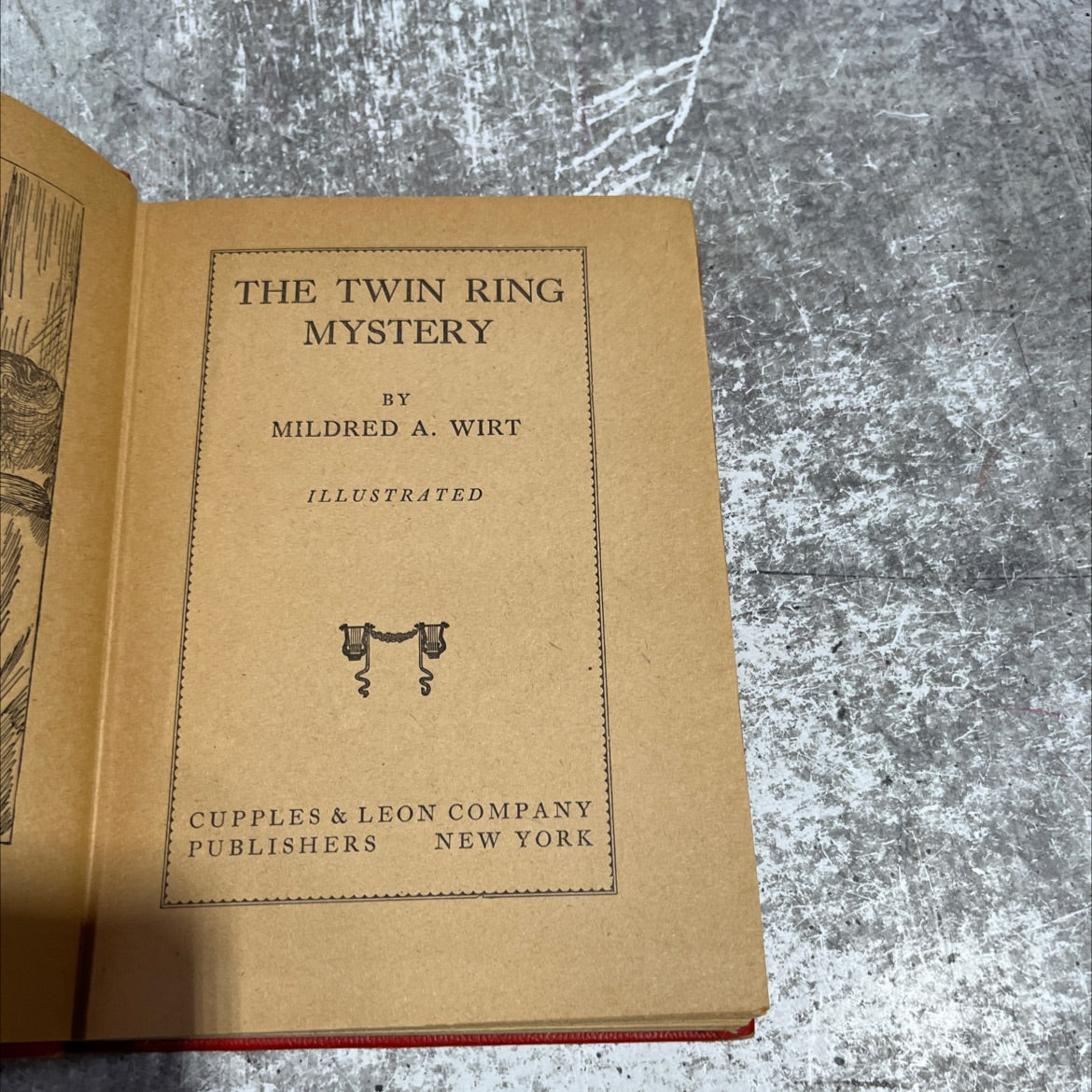 the twin ring mystery book, by mildred a. wirt, 1935 Hardcover image 2