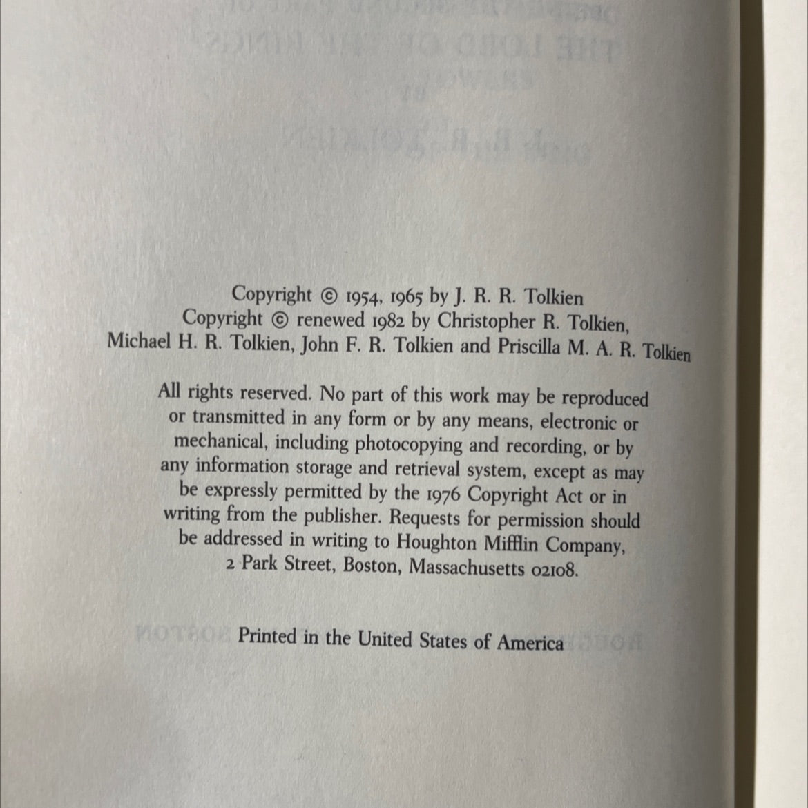 the two towers book, by j. r. r. tolkien, 1982 Hardcover image 3