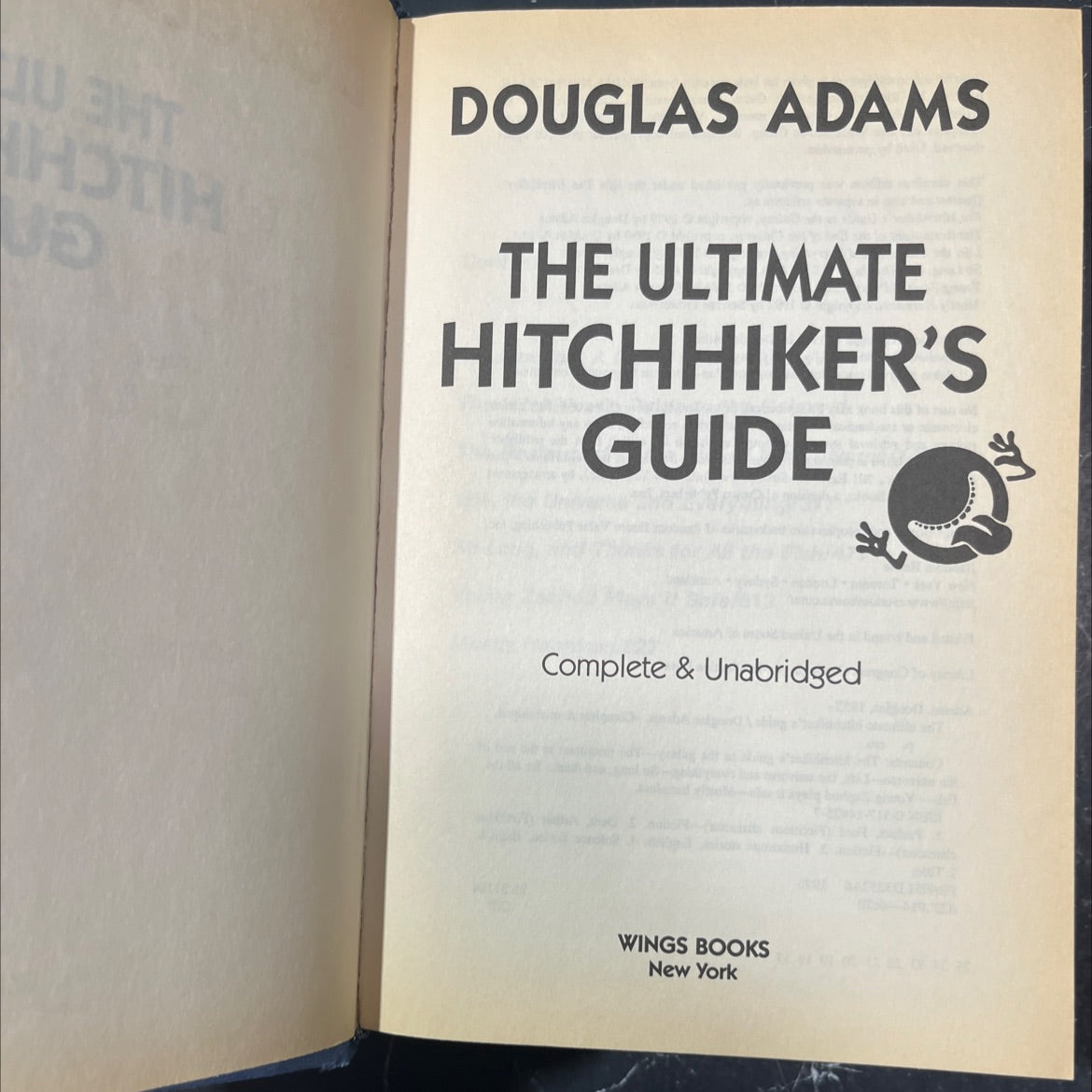 the ultimate hitchhiker's guide book, by douglas adams, 1996 Hardcover image 2