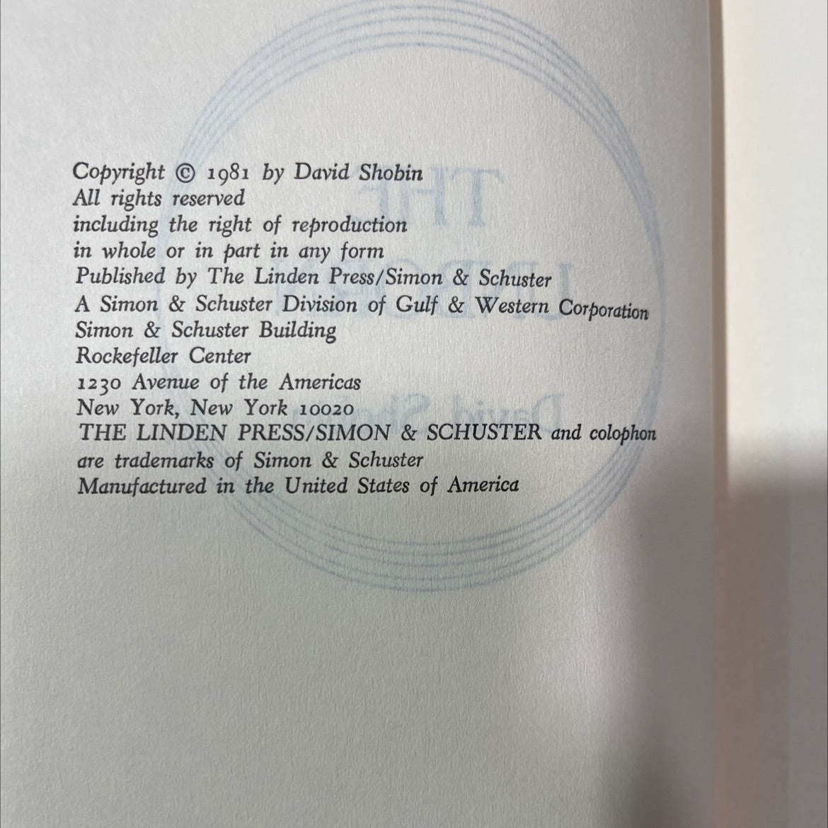 the unborn book, by David Shobin, 1981 Hardcover image 3