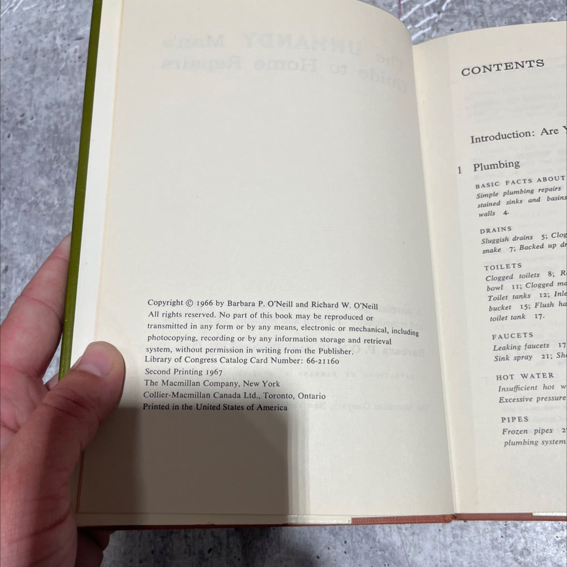 the unhandy man's guide to home repairs book, by barbara p. o'neill and richard w. o'neill, 1970 Hardcover image 3