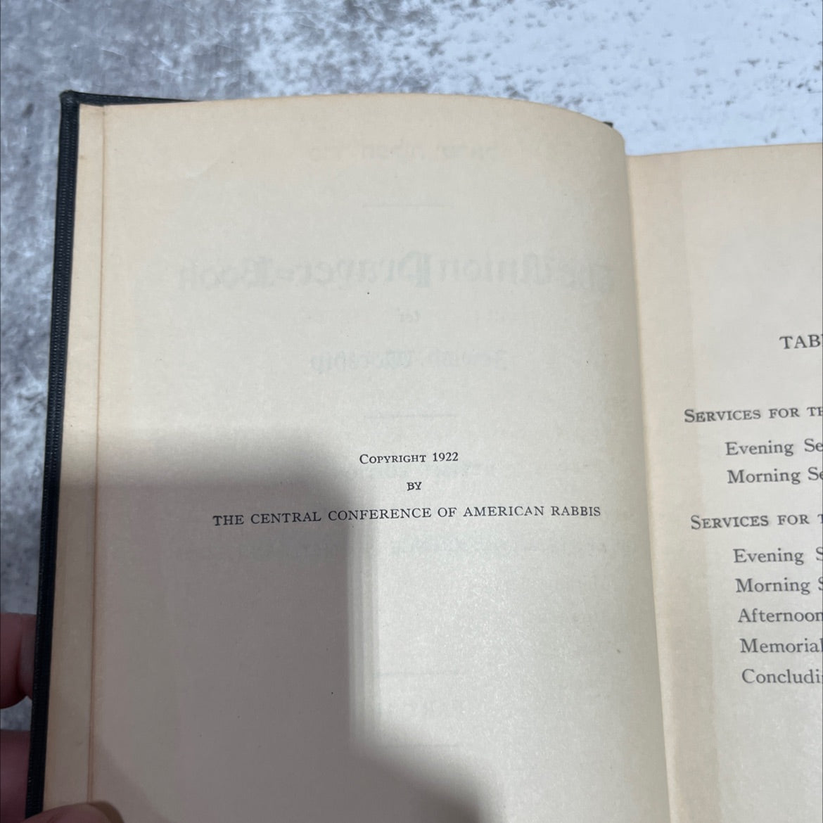 the union prayer-book for jewish worship book, by central conference of american rabbis, 1930 Hardcover image 3