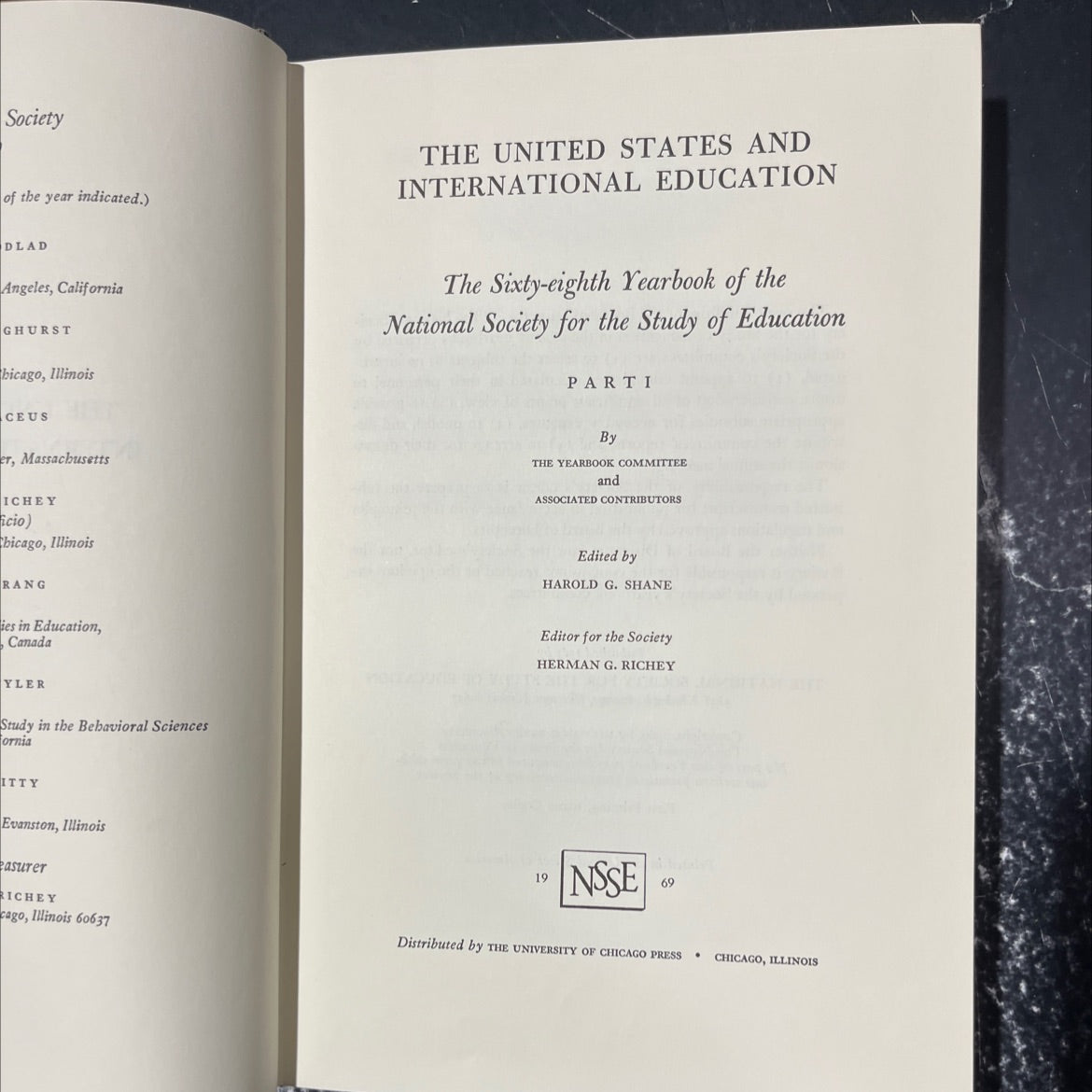 the united states and international education book, by harold g. shane, 1969 Hardcover image 2