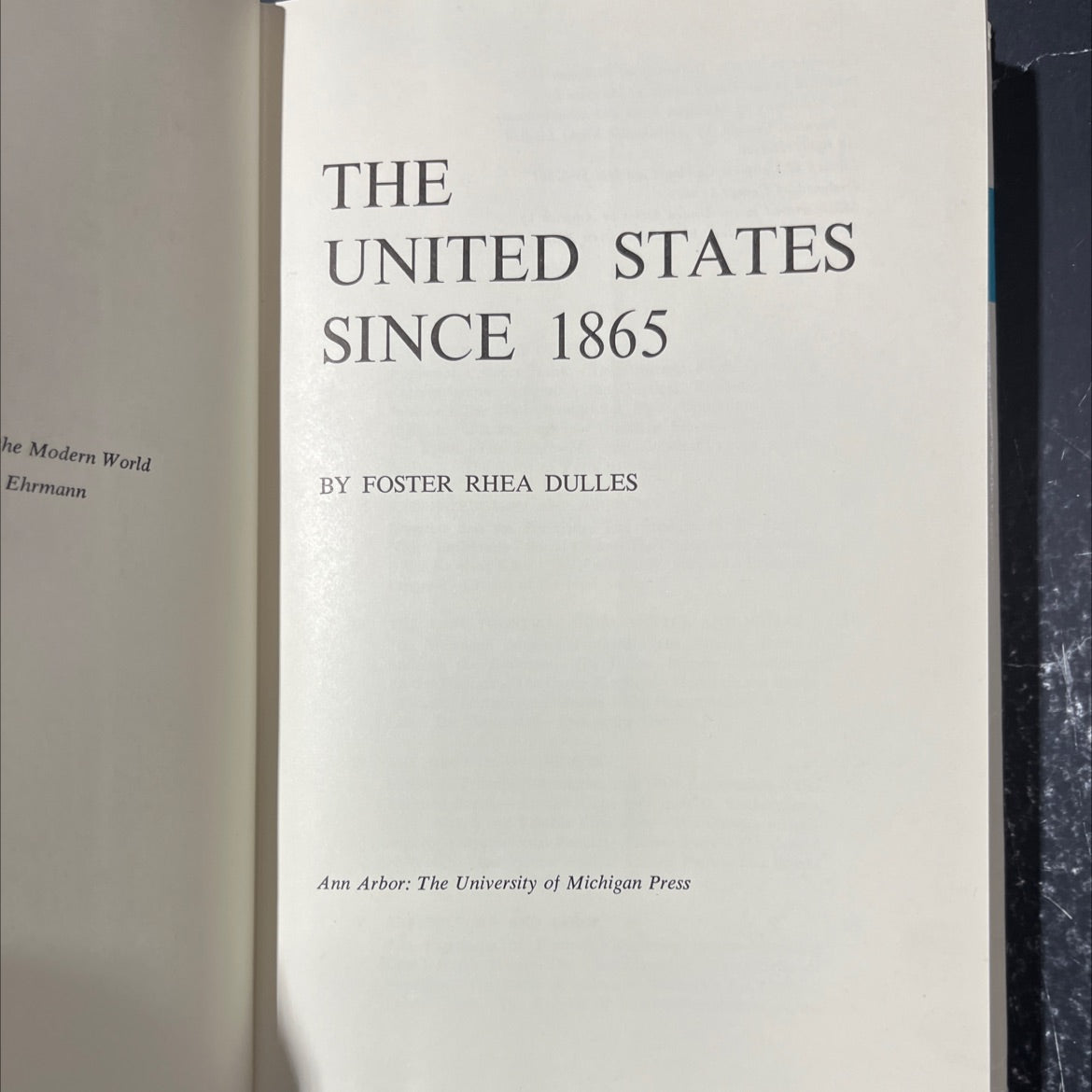 the united states since 1865 book, by foster rhea dulles, 1959 Hardcover image 2