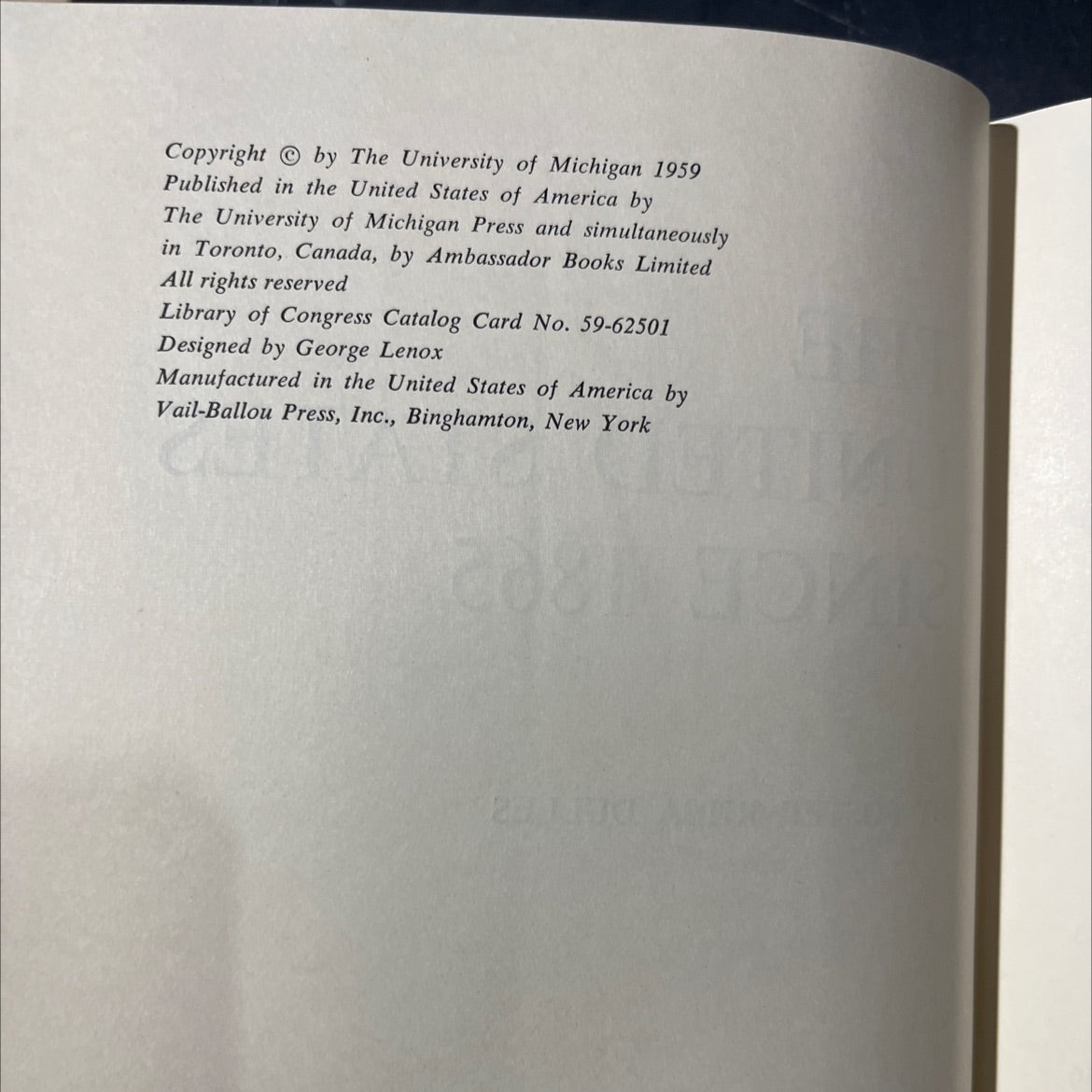 the united states since 1865 book, by foster rhea dulles, 1959 Hardcover image 3