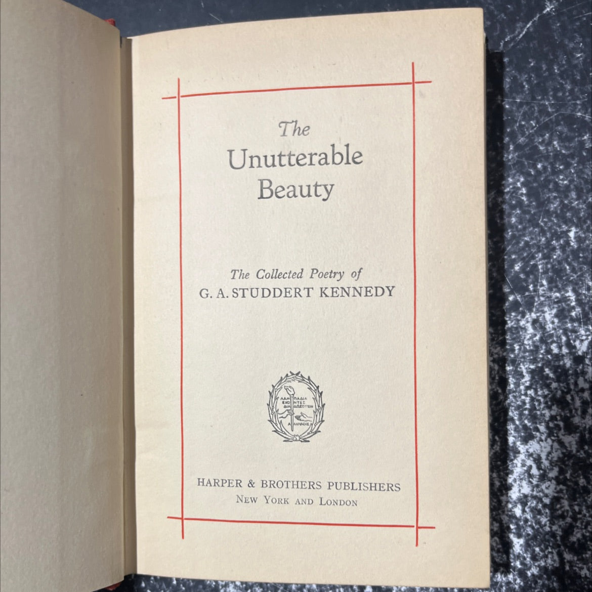 the unutterable beauty the collected poetry of g. a. studdert kennedy book, by g. a. studdert kennedy, 1970 Hardcover image 2