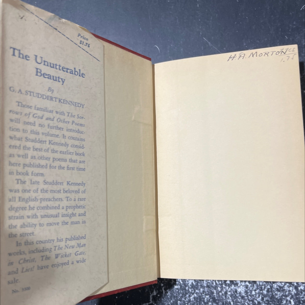 the unutterable beauty the collected poetry of g. a. studdert kennedy book, by g. a. studdert kennedy, 1970 Hardcover image 4