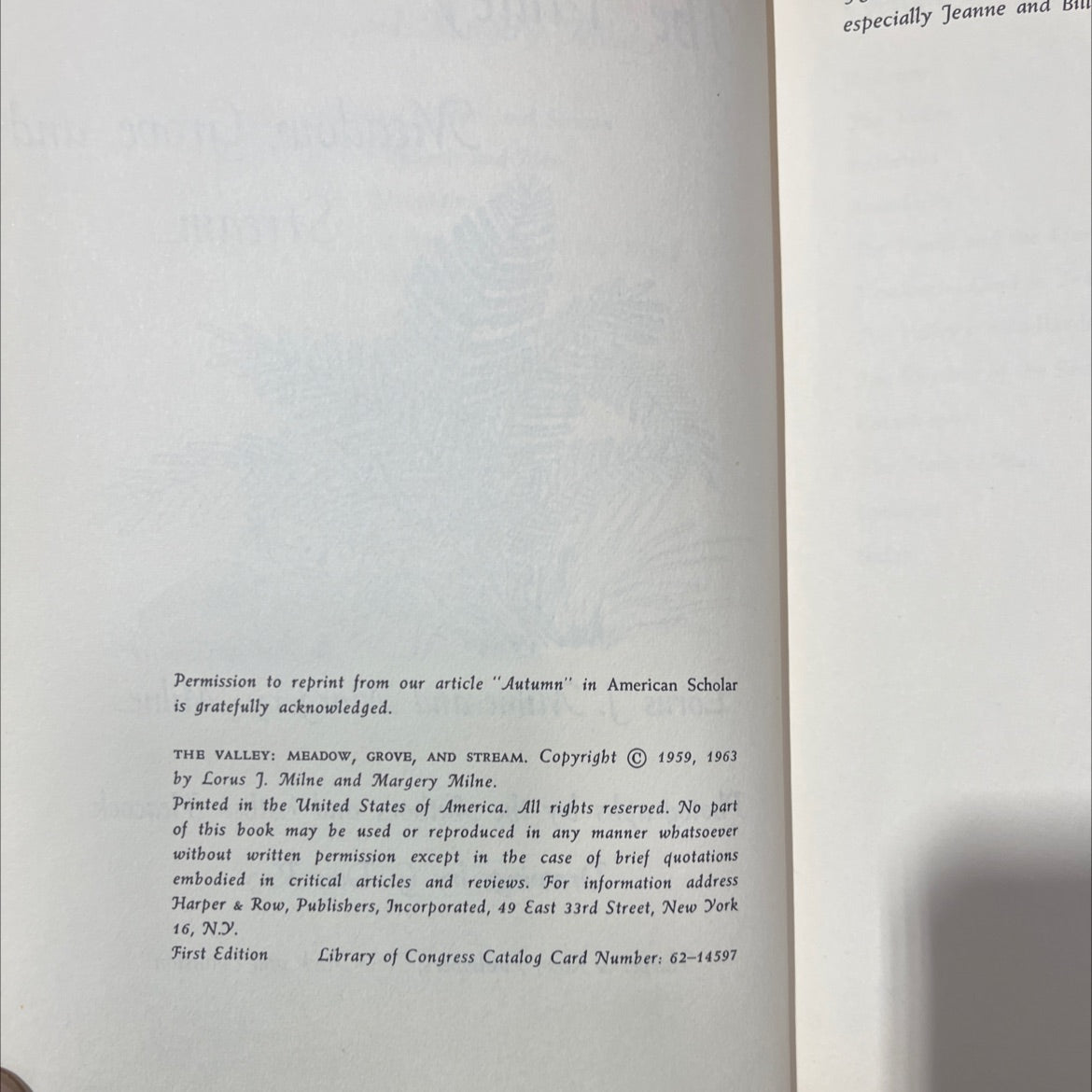 the valley: meadow, grove, and stream book, by Lorus J. Milne and Margery Milne, 1963 Hardcover image 3