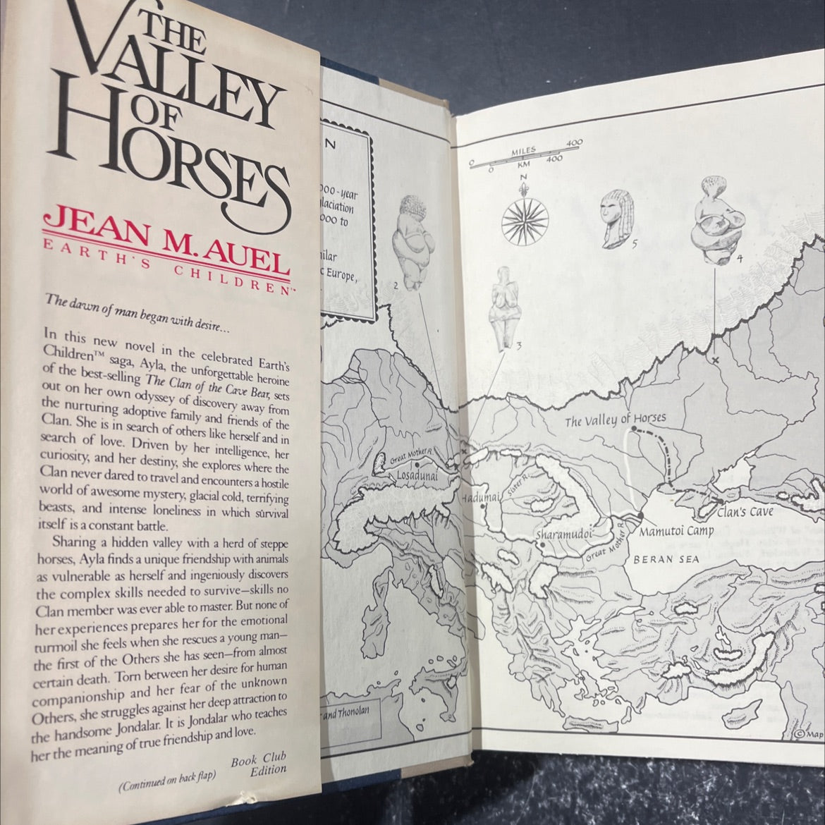 the valley horses book, by jean m. auel, 1982 Hardcover image 4