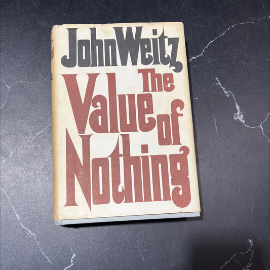 the value of nothing book, by john weitz, 1970 Hardcover image 1