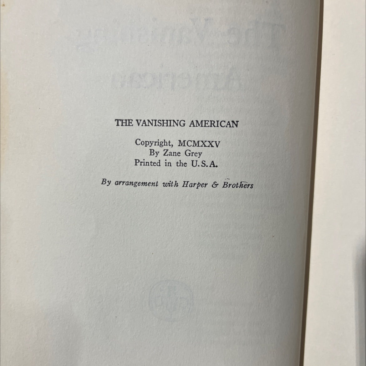 the vanishing american book, by zane grey, 1925 Hardcover image 3
