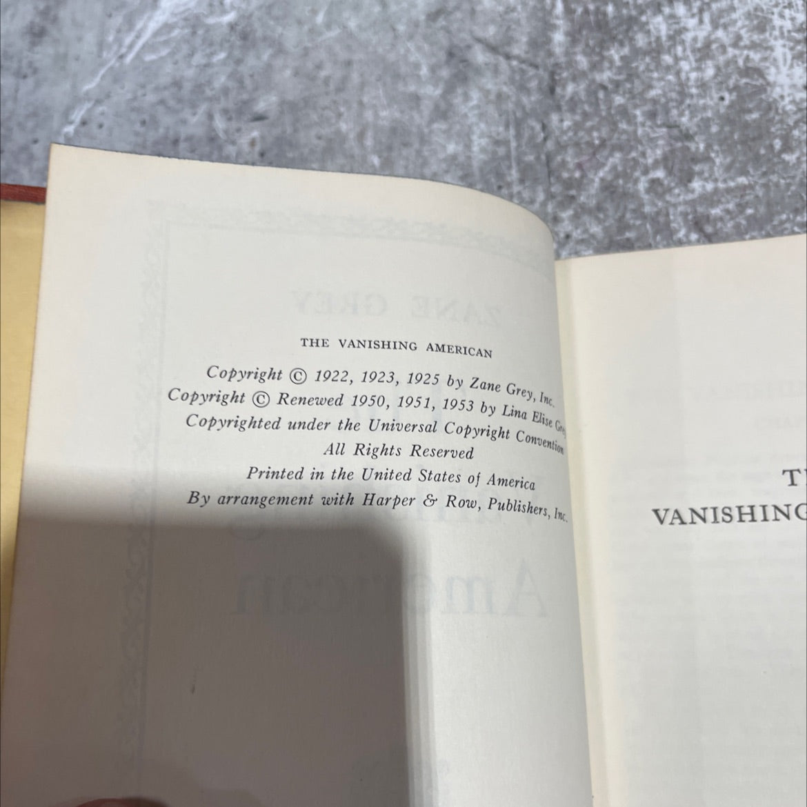 the vanishing american book, by zane grey, 1953 Hardcover image 3