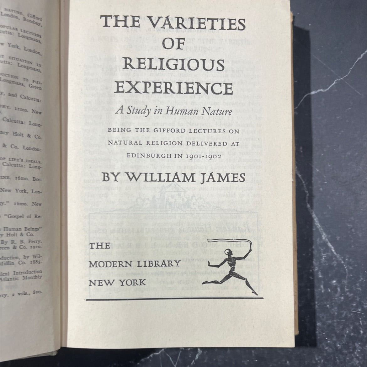 the varieties of religious experience a study in human nature book, by william james, 1929 Hardcover image 2