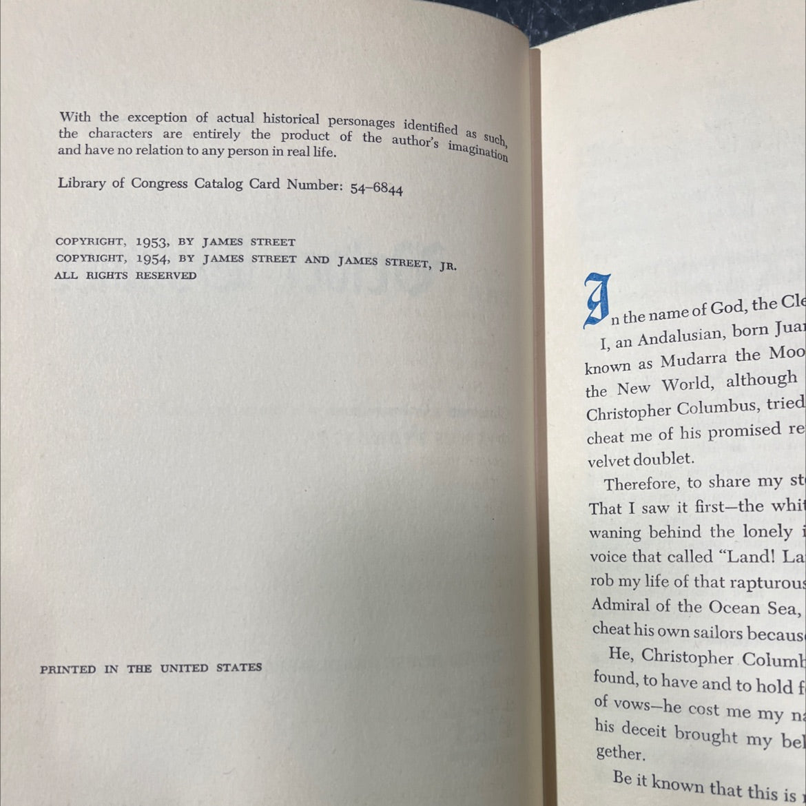 the velvet doublet book, by james street, 1954 Hardcover image 3