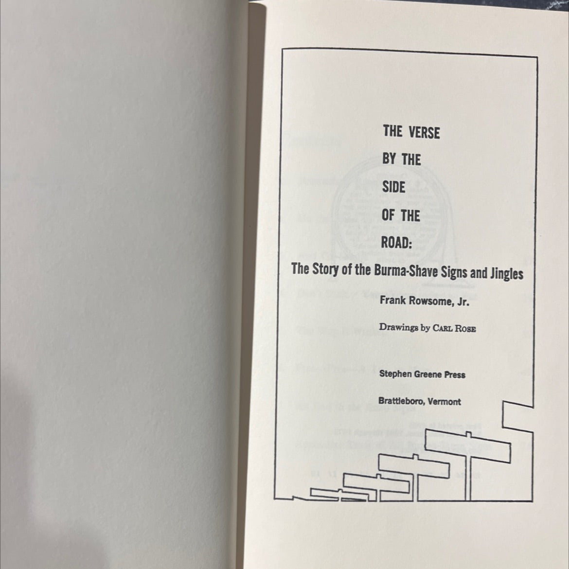 the verse by the side of the road: the story of the burma-shave signs and jingles book, by Frank Rowsome, Jr., 1972 image 2