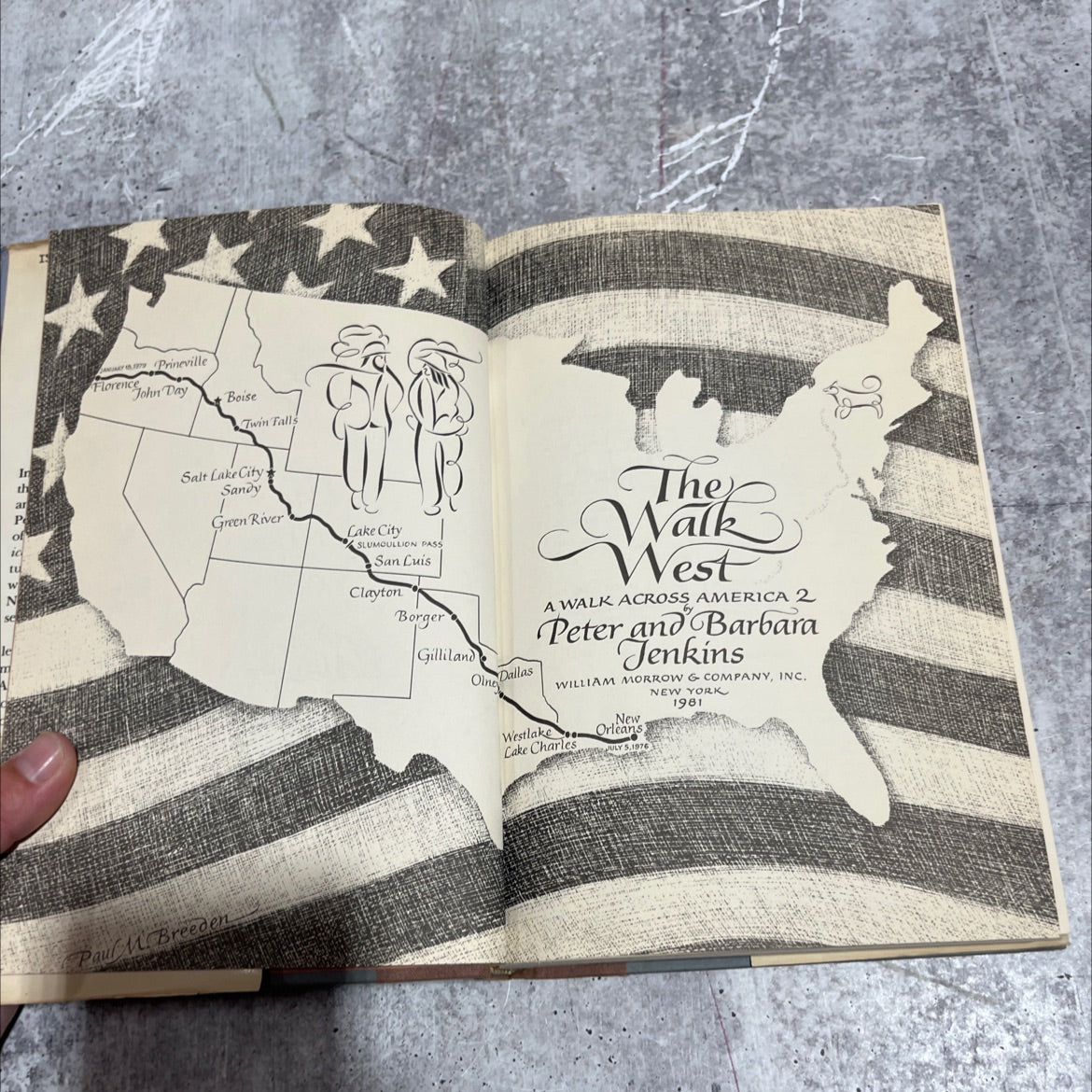 the walk west book, by Peter and Barbara Jenkins, 1981 Hardcover image 2