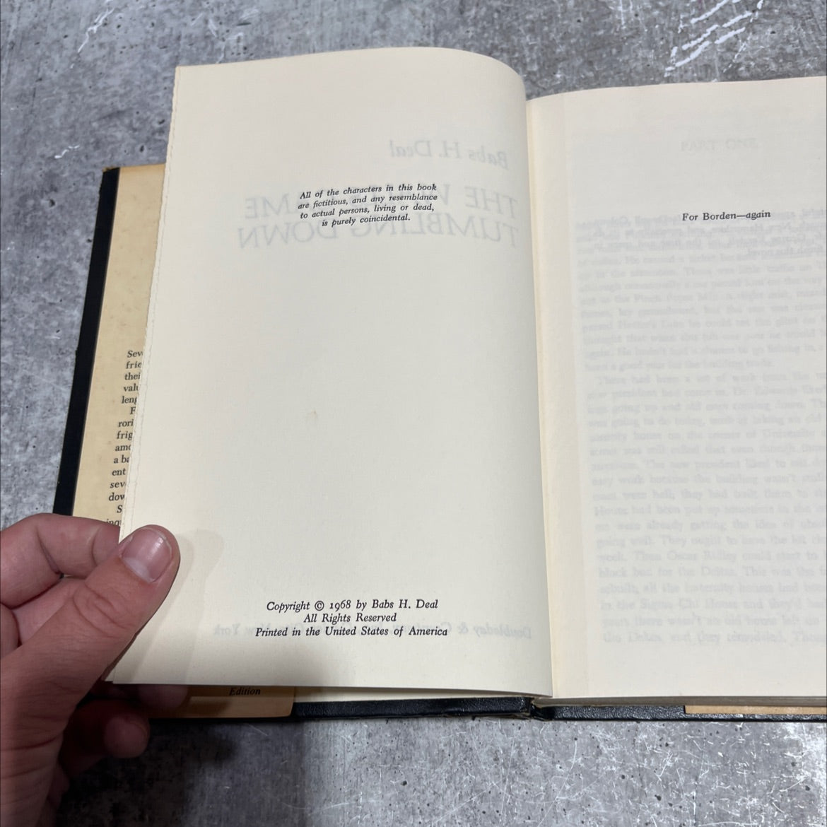 the walls came tumbling down book, by Babs H. Deal, 1968 Hardcover image 3