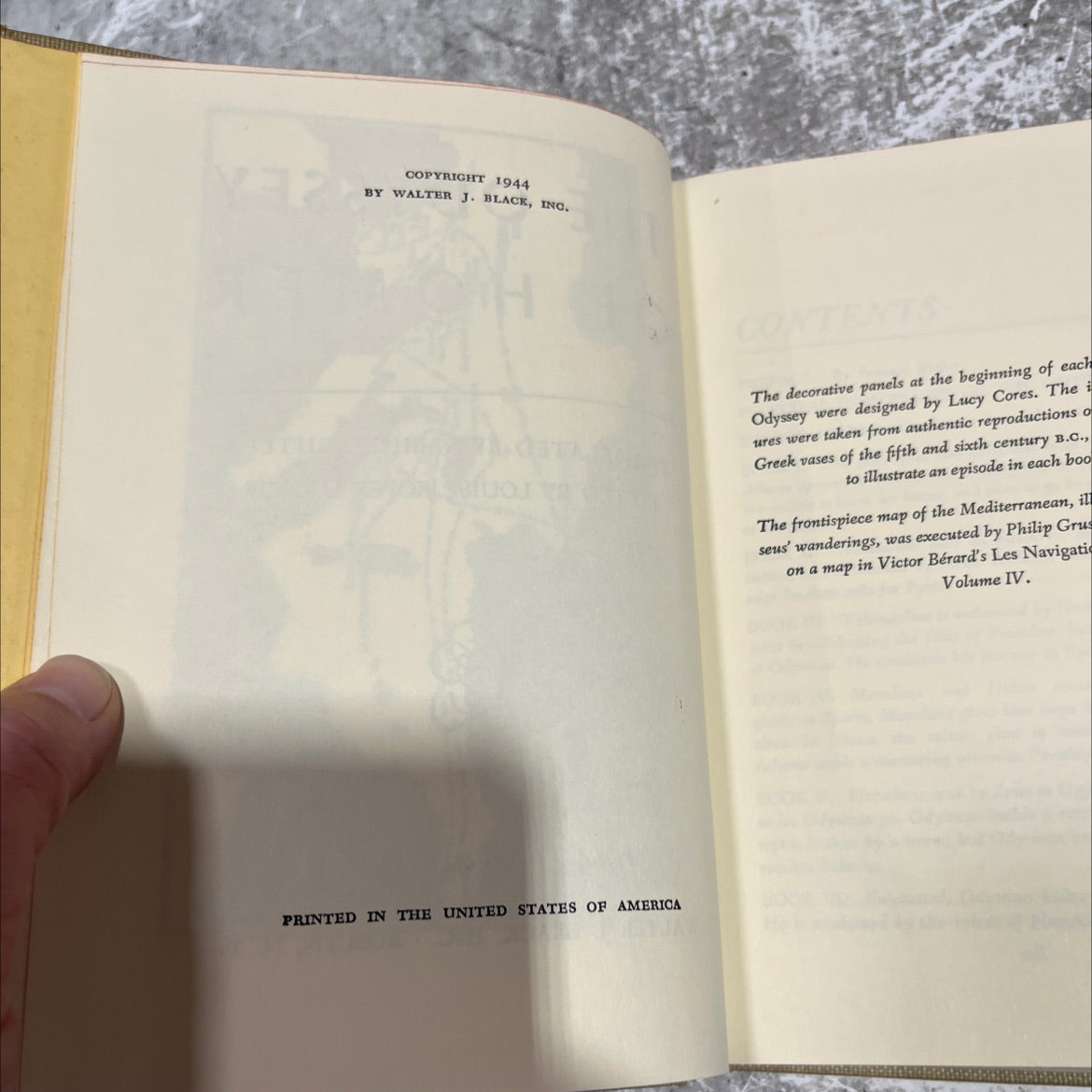 the wanderings of odysseus from troy to ithaca book, by homer, 1944 Hardcover image 3