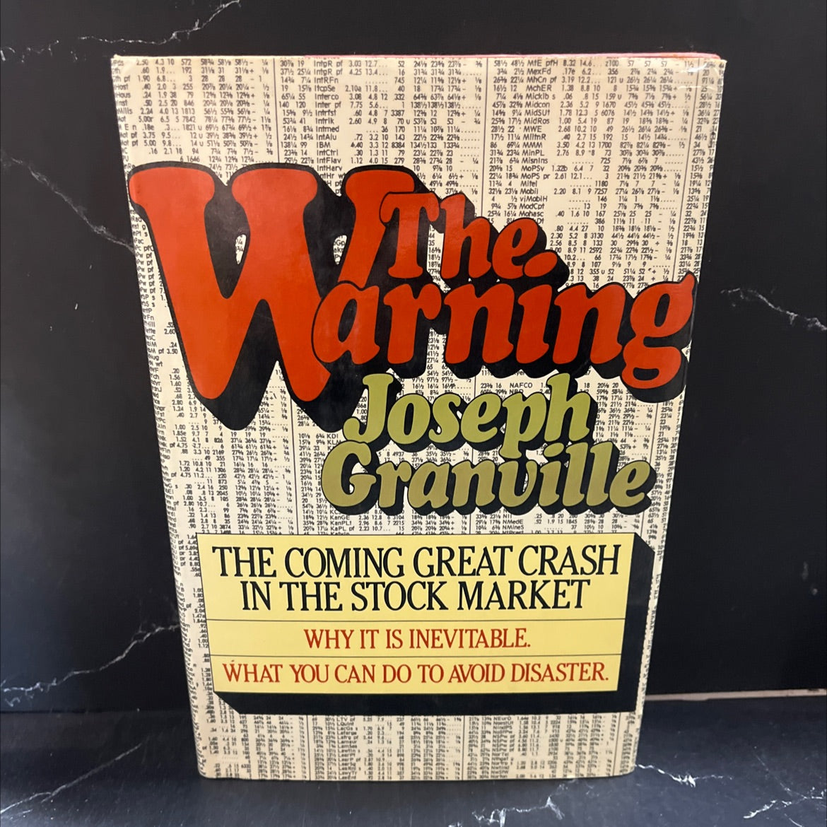 the warning book, by Joseph E. Granville, 1985 Hardcover image 1