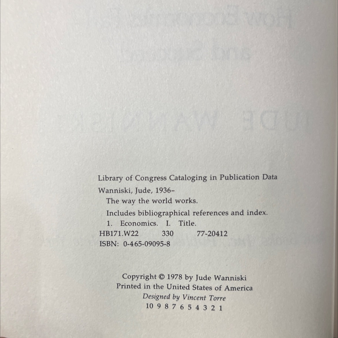 the way the world works book, by jude wanniski, 1978 Hardcover image 3