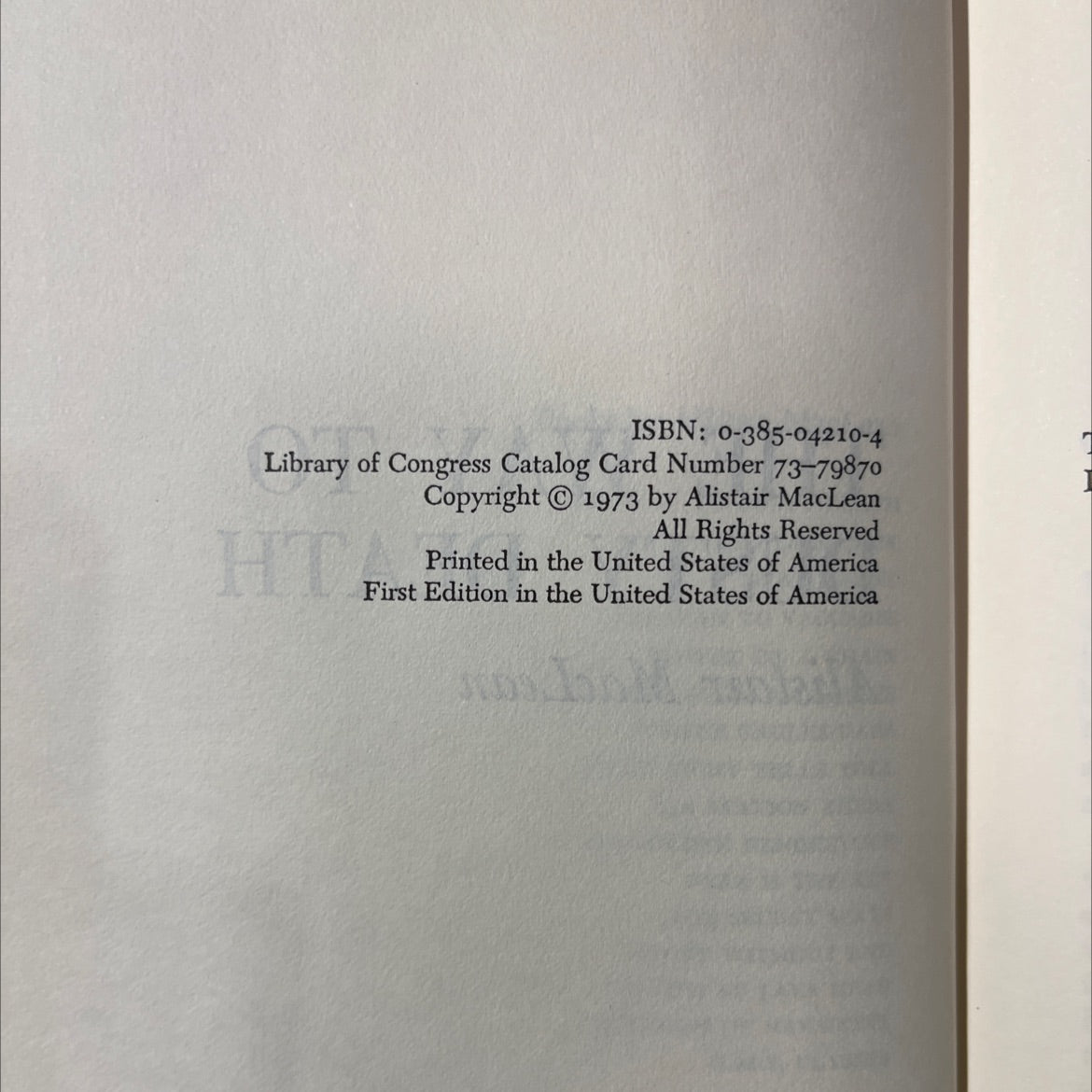 the way to dusty death book, by Alistair MacLean, 1973 Hardcover image 3