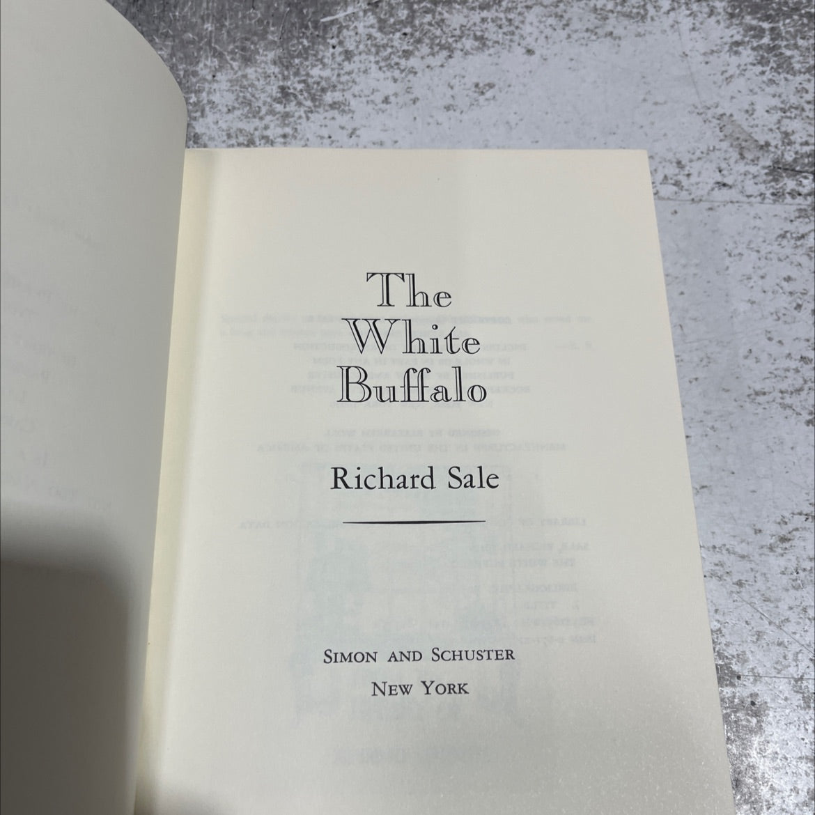 the white buffalo book, by richard sale, 1975 Hardcover image 2