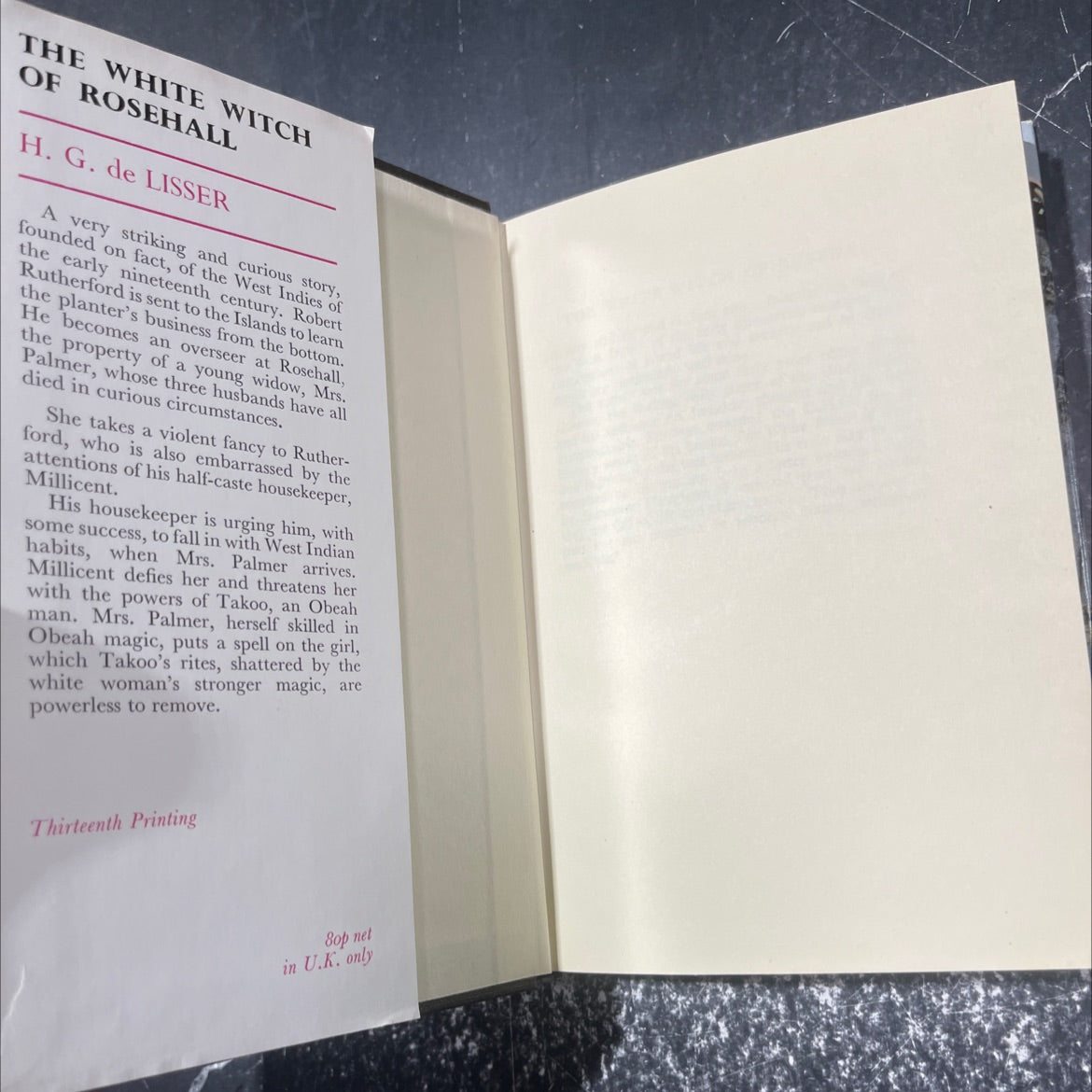 the white witch of rosehall book, by herbert g. de lisser, 1971 Hardcover image 4