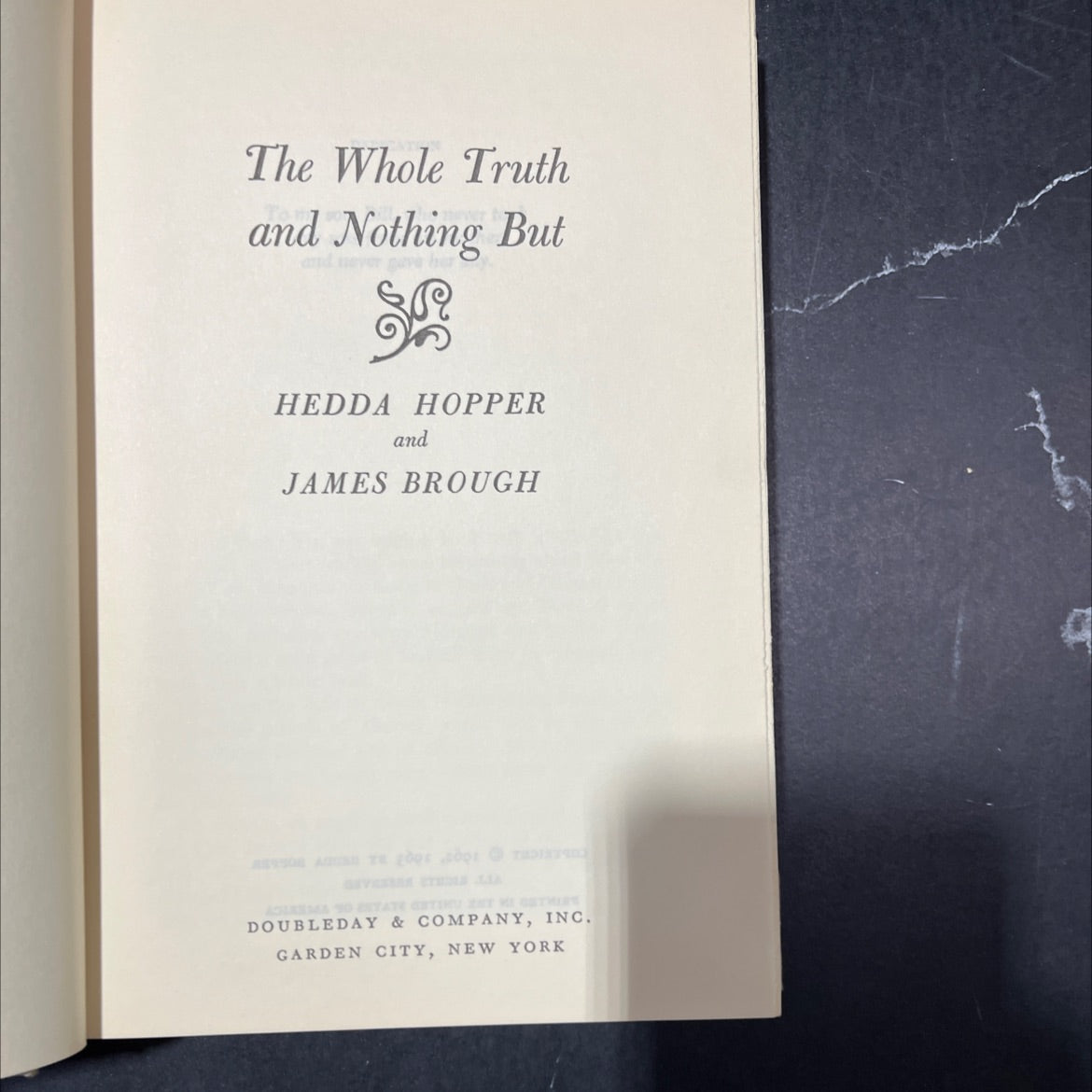 the whole truth and nothing but book, by hedda hopper, 1963 Hardcover image 2