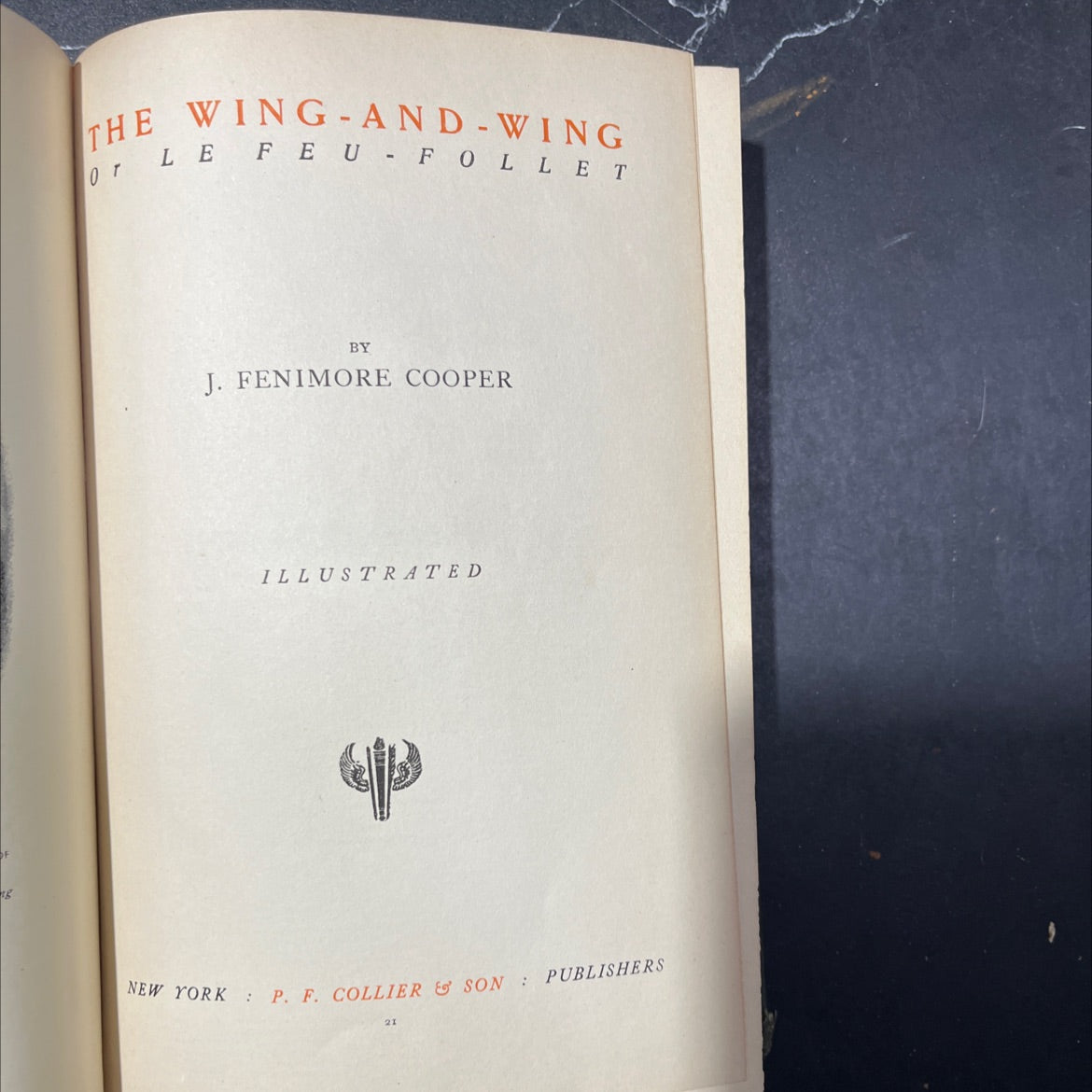 the wing-and-wing or le feu-follet book, by j. fenimore cooper, 1970 Hardcover image 3