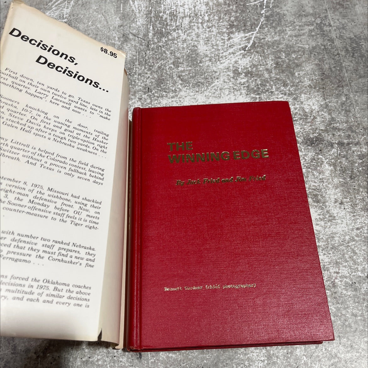 the winning edge book, by Jack Fried, Jim Fried, Larry Lacewell, Galen Hall, 1976 Hardcover image 4