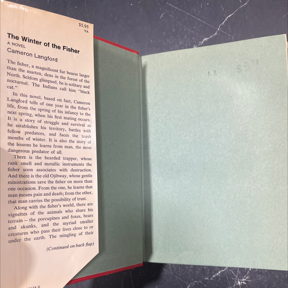 the winter of the fisher book, by Cameron Langford, 1971 Hardcover image 4