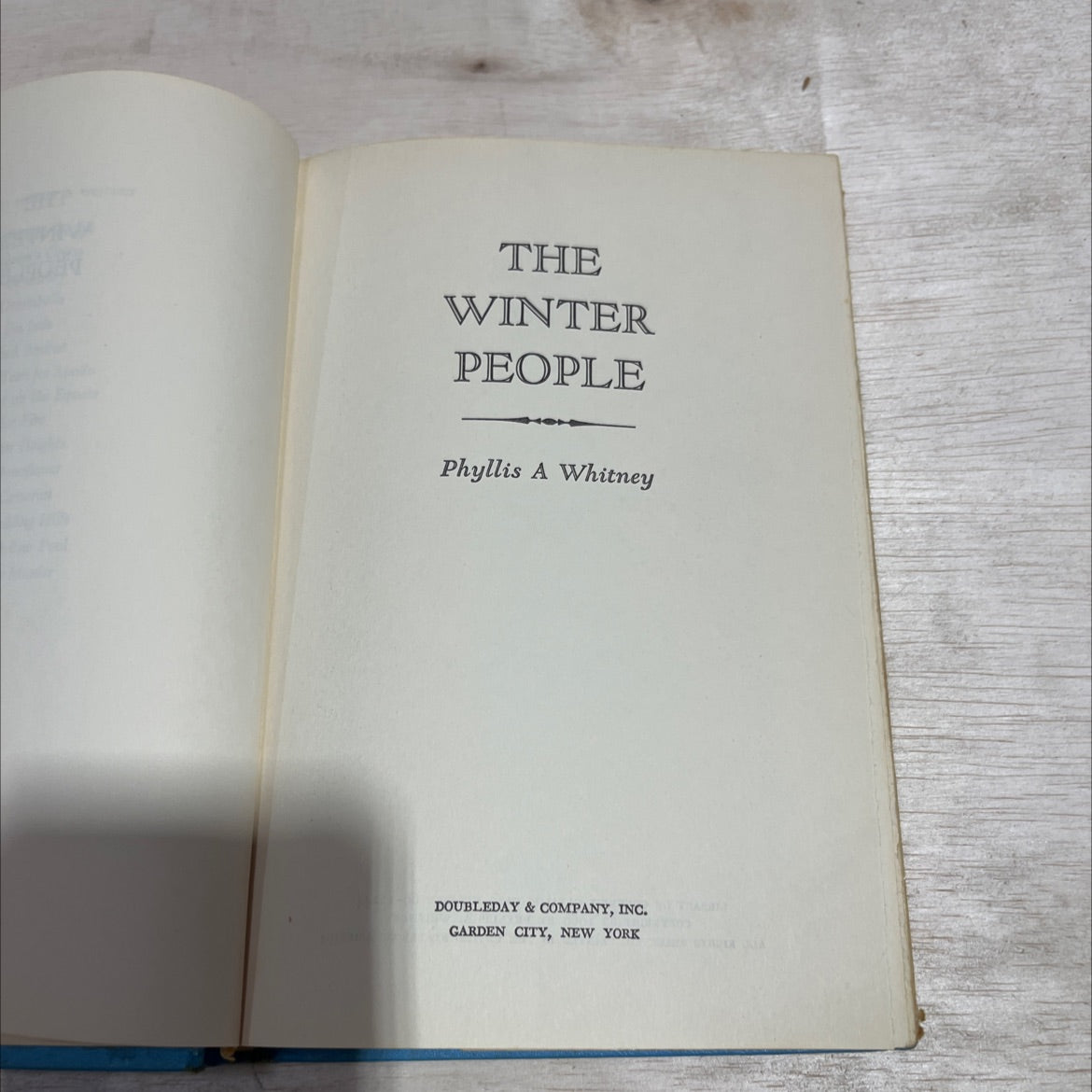 the winter people book, by phyllis a whitney, 1969 Hardcover image 2