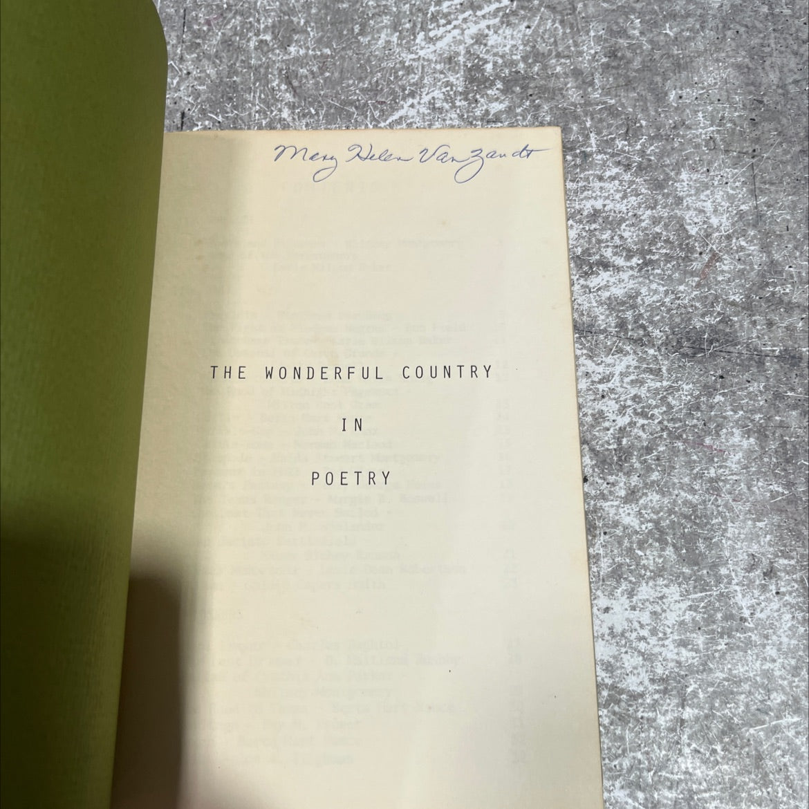the wonderful country in poetry book, by mery welen van zando, 1970 Paperback image 2