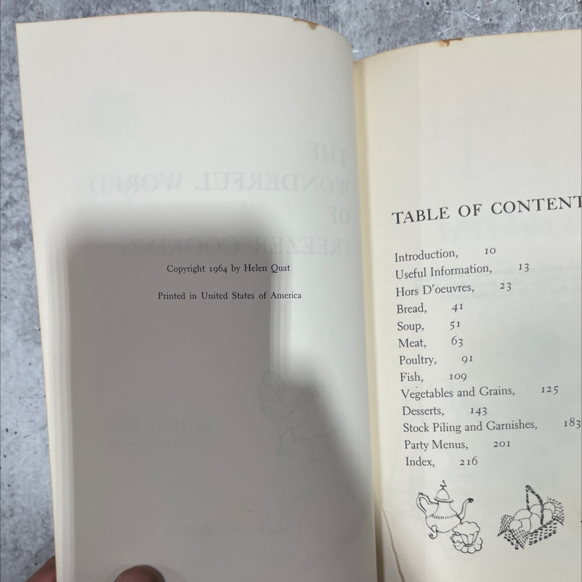the wonderful world of freezer cooking book, by Helen Quat, 1964 Hardcover image 3