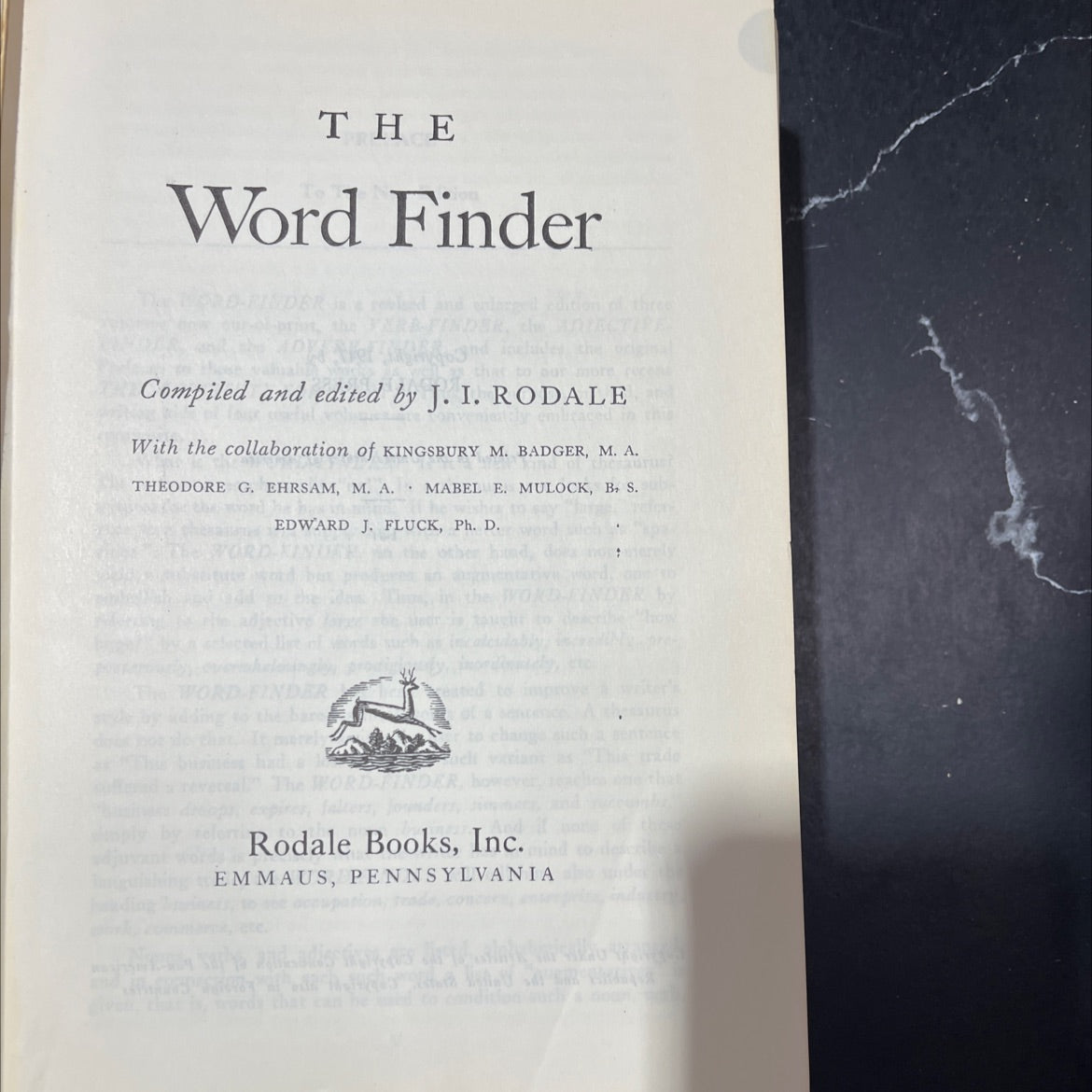 the word finder book, by j. i. rodale, 1947 Hardcover image 2