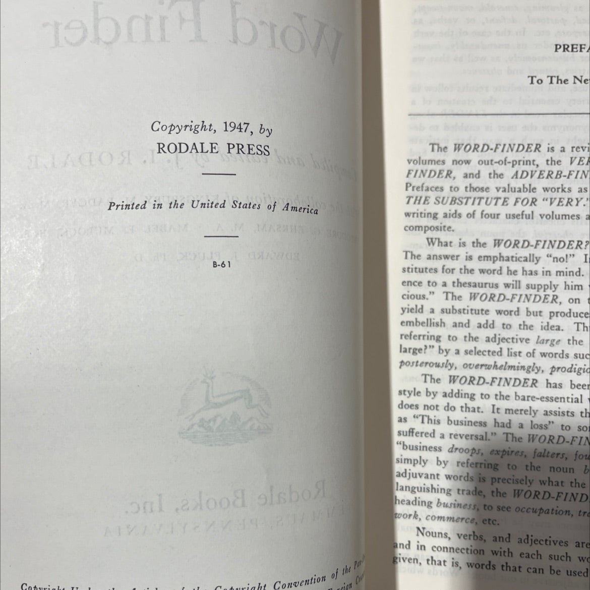 the word finder book, by j. i. rodale, 1947 Hardcover image 3
