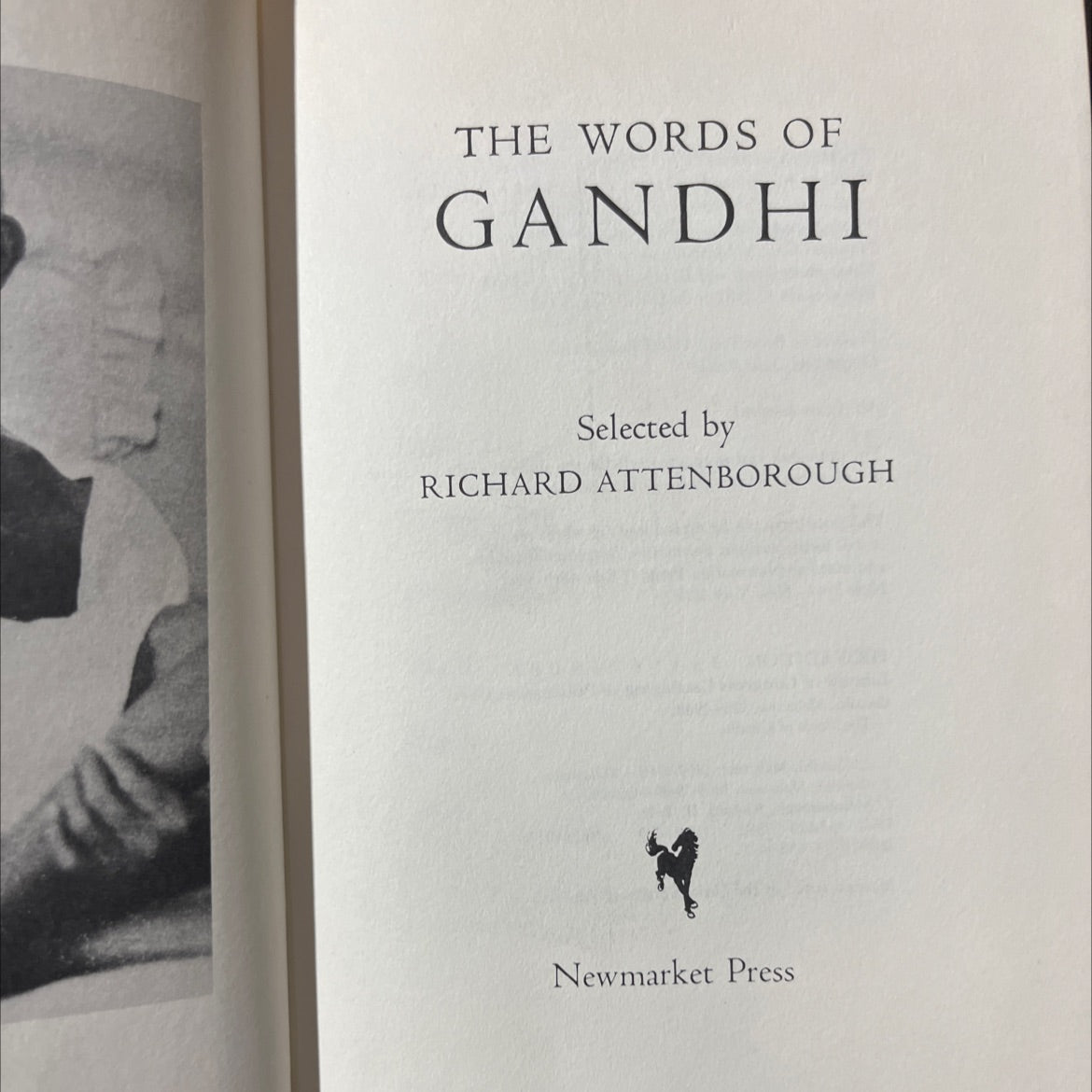 the words of gandhi book, by richard attenborough, 1982 Hardcover image 2