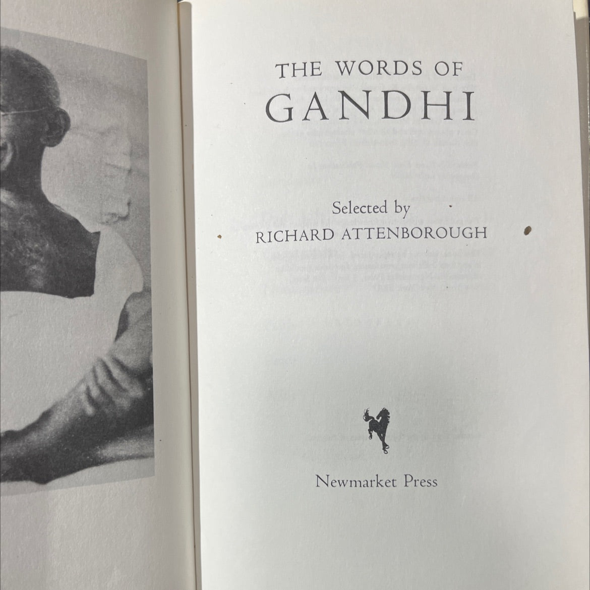 the words of gandhi book, by richard attenborough, 1982 Hardcover image 2
